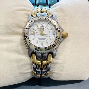 Tag Heuer Pro SEL Series 18K Gold and Stainless Quartz Mud Size Divers Watch